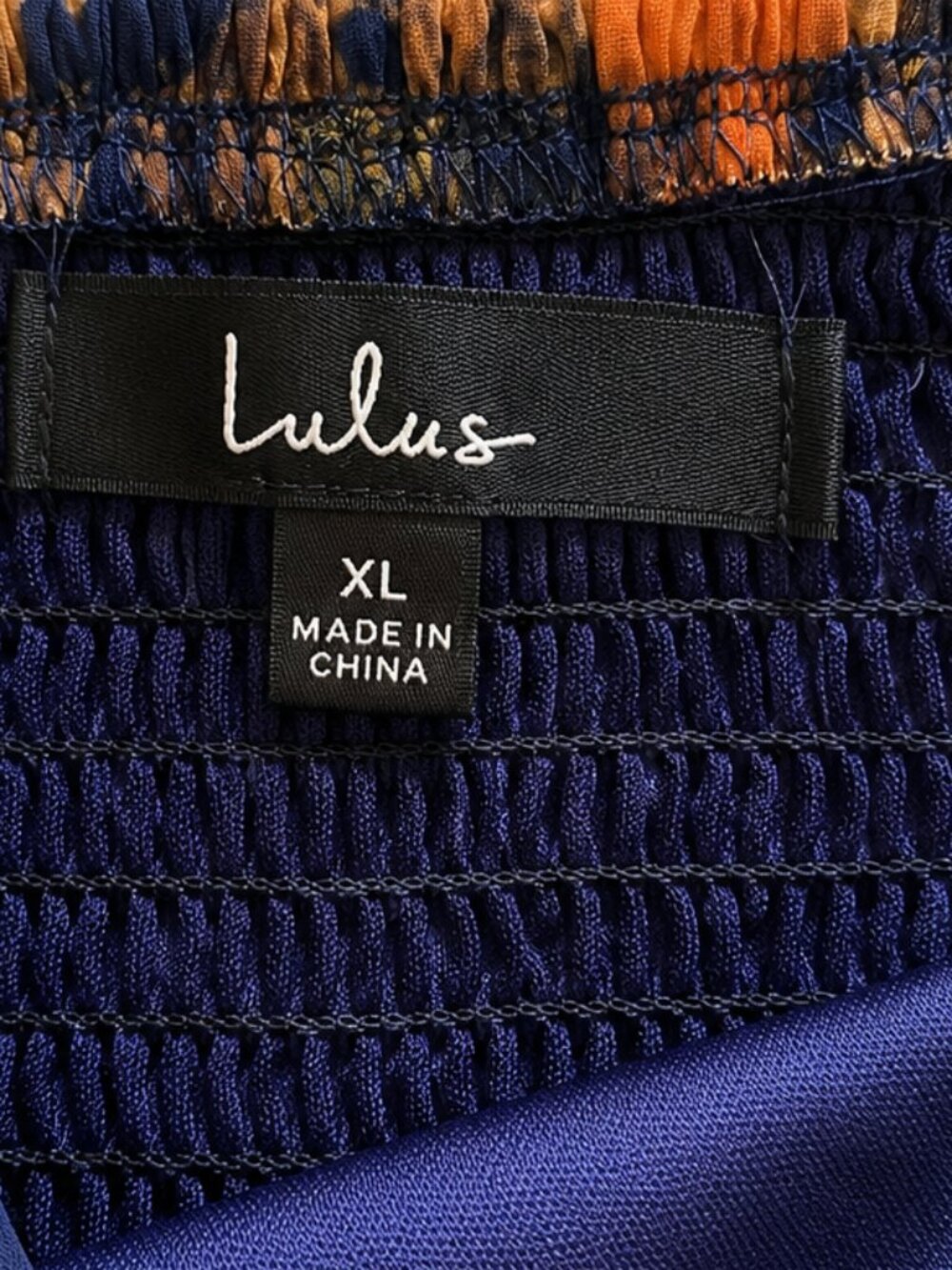 Lulu's Navy Floral High-Low Ruffle Dress - Picture 5 of 6